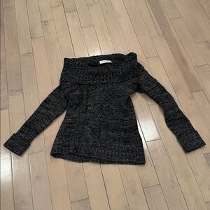 Trina Turk Charcoal Cowl Neck Wool Sweater M